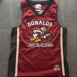 Donald's Fowl Shots Red Basketball Jersey